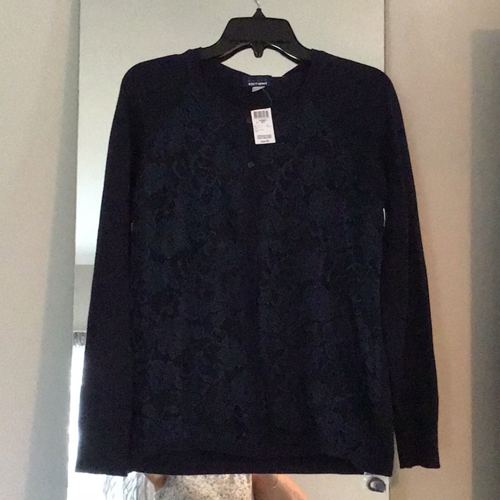 Ladies lace front cardigan